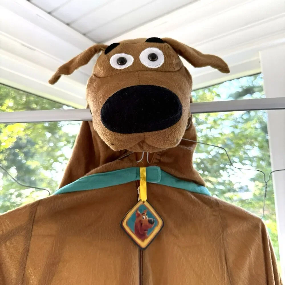 Scooby Doo Halloween Costume Kids Youth Large L Deluxe Rubies Plush Jumpsuit EUC